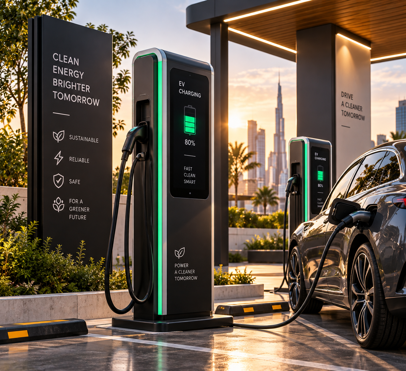 Electric car charging stations